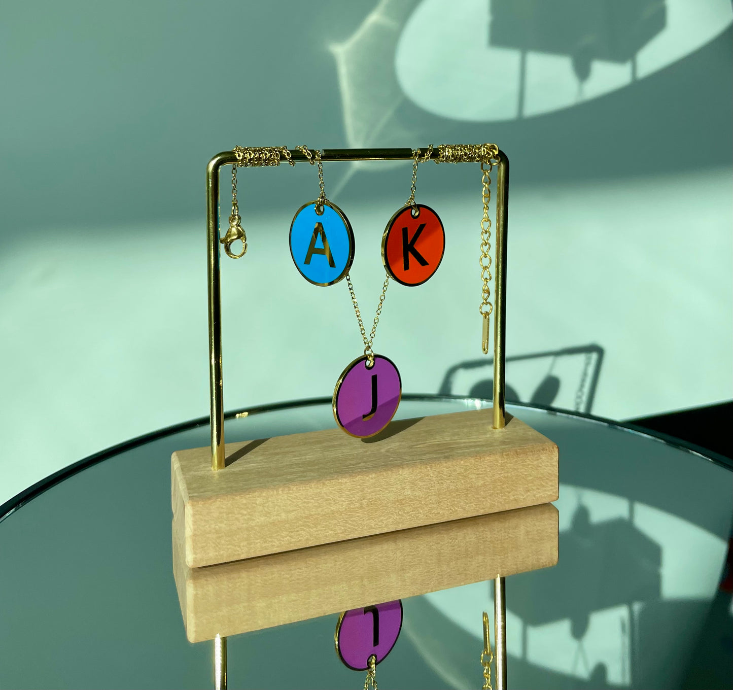 Initial color necklace