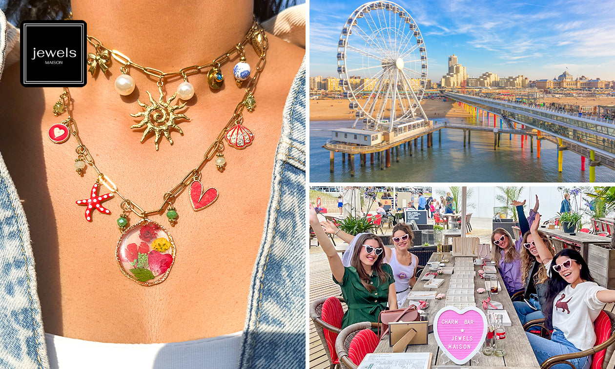 Sieraden workshop in Scheveningen met een charm bar bij Beachclub Zeezicht.