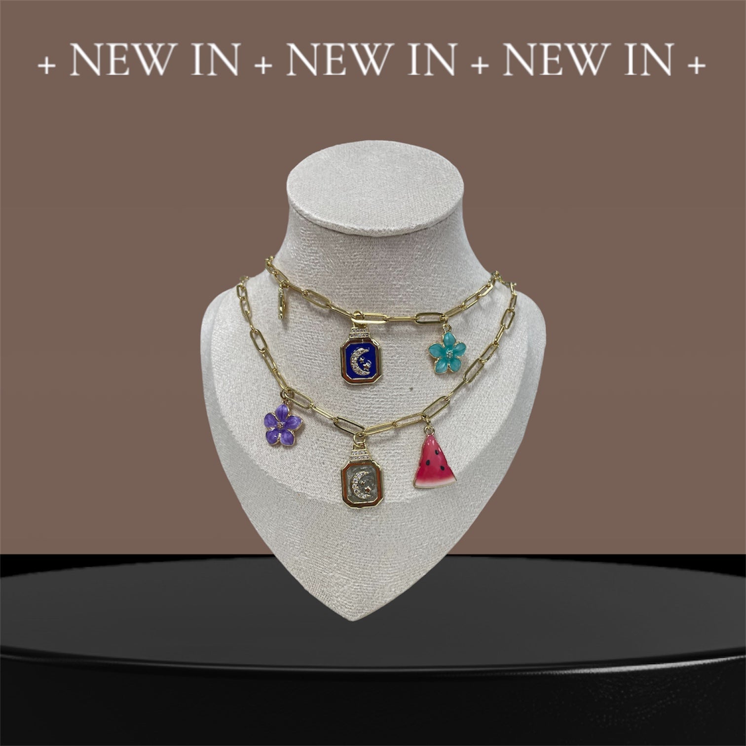 Necklace moon star watermelon ramadan